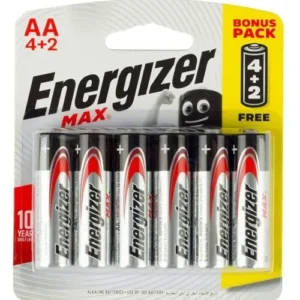 PILE AA ENERGIZER MAX 4+2 BONUS PACK