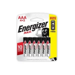 PILE AAA ENERGIZER MAX 4+2 BONUS PACK