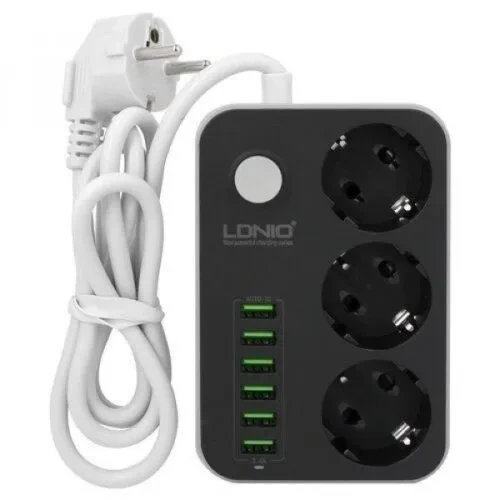 PRISE FILTRE LDNIO SE3631 6USB 3.4A 2M 3 SORTIE