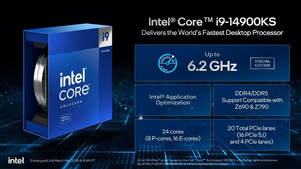 Processeur Intel® Core™ i9 14900KS 36 Mo de cache, jusqu'à 6,20 GHz – Image 2