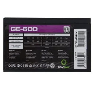 PSU GAMEMAX 600W 80+ BRONZE – Image 4