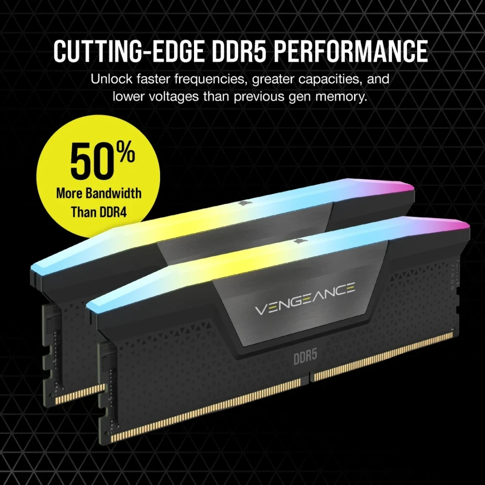 RAM CORSAIR VENGEANCE 32 GB DDR5 6400 MT/S CL32 (2*16) (UNIQUEMENT EN CONFIGUE) – Image 5