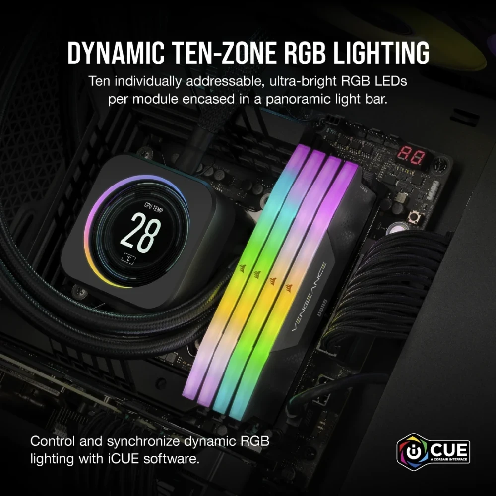 RAM CORSAIR VENGEANCE 32 GB DDR5 6400 MT/S CL32 (2*16) (UNIQUEMENT EN CONFIGUE) – Image 6