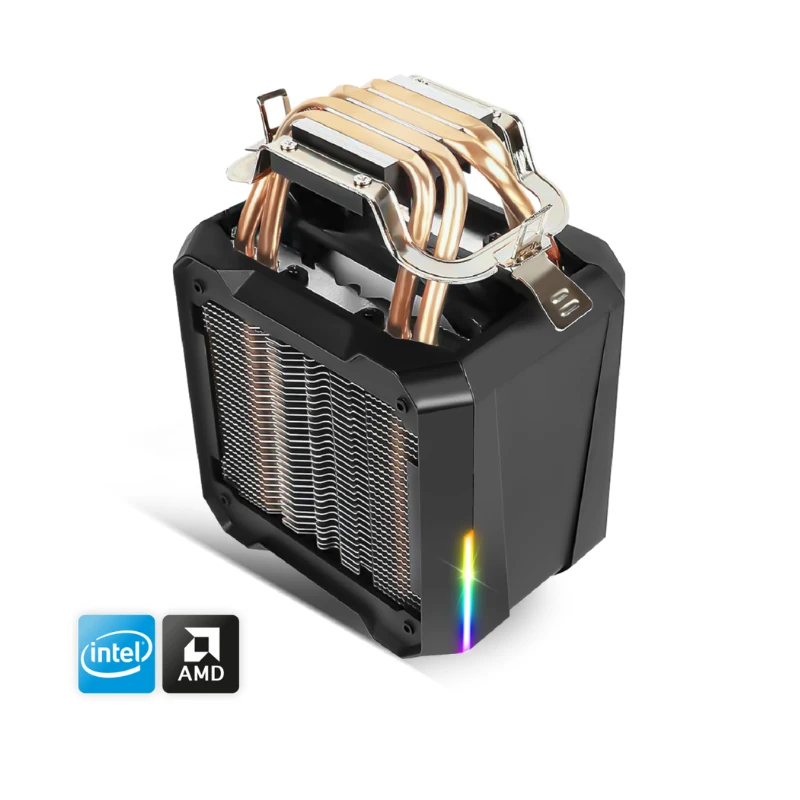 Refroidisseur CPU AirCooler Pro SOG-VR-ARGB1 – RGB, 4 Caloducs, Compatible Intel & AMD – Image 6