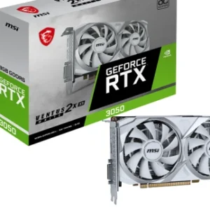 RTX 3050 MSI VENTUS 2X XS 8GB GDDR6 OC WHITE (7% POUR CEUX QUI VEULENT L’ACHETER SEULE)