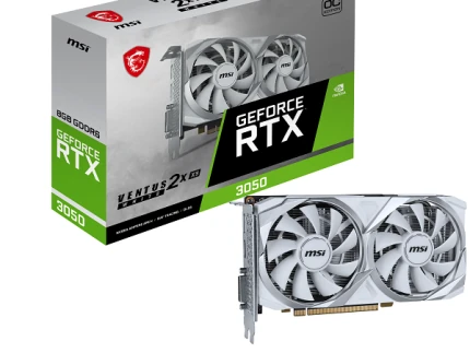 RTX 3050 MSI VENTUS 2X XS 8GB GDDR6 OC WHITE (7% POUR CEUX QUI VEULENT L’ACHETER SEULE)
