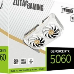 RTX 5060 08GO GDDR7 128BIT ZOTAC GAMING TWIN EDGE WHITE TVD (7% POUR CEUX QUI VEULENT L’ACHETER SEULE)