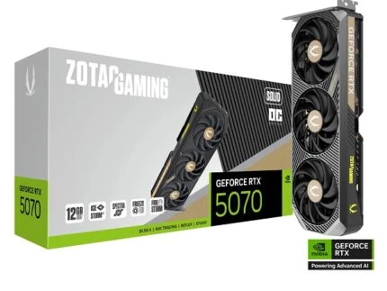 RTX 5070 12GB ZOTAC GAMING SOLID OC FAN X3 128BIT GDDR7 (7% POUR CEUX QUI VEULENT LACHETER SEULE)