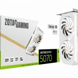 RTX 5070 12GO GDDR7 128BIT ZOTAC GAMING TWIN EDGE WHITE TVD (7% POUR CEUX QUI VEULENT L’ACHETER SEULE)