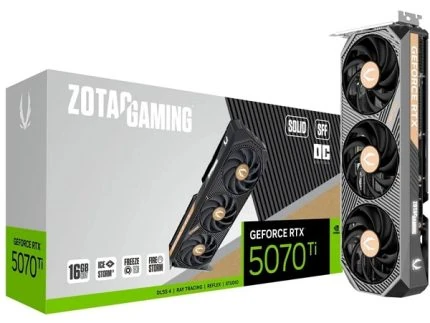 RTX 5070TI 16GB ZOTAC GAMING SOLID SFF OC 256BIT GDDR7 CONFIG (7% POUR CEUX QUI VEULENT L’ACHETER SEULE)