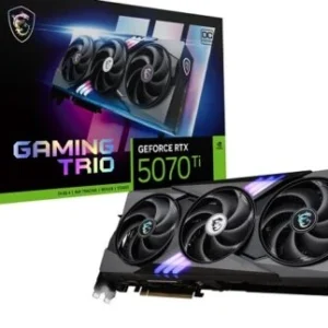 RTX 5070TI MSI GAMING TRIO OC 16GB GDDR7 BLACK (7% POUR CEUX QUI VEULENT L’ACHETER SEULE)