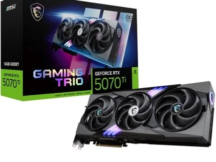 RTX 5070TI MSI GAMING TRIO OC 16GB GDDR7 BLACK (7% POUR CEUX QUI VEULENT L’ACHETER SEULE)