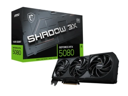 RTX 5080 MSI SHADOW 3X 16GB GDDR7 OC CONFIG (7% POUR CEUX QUI VEULENT L’ACHETER SEULE)