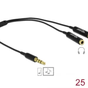 SPLITTER JACK MALE 4PIN  2 FEMELLE