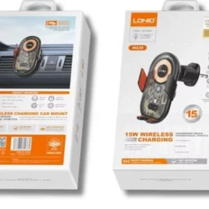 SUPPORT SMARTPHONE AUTO AVEC CHARGEURS SANSFIL LDNIO MA30 15W
