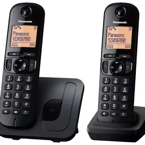 Téléphone Sans Fil Panasonic KX-TGC212 DECT avec Double Combiné Écran LCD
