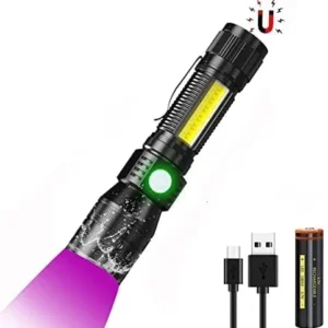 TORCHE 3IN1 S016-6000 UV RED WHITE RECHARGEABLE FLASHLIGHT