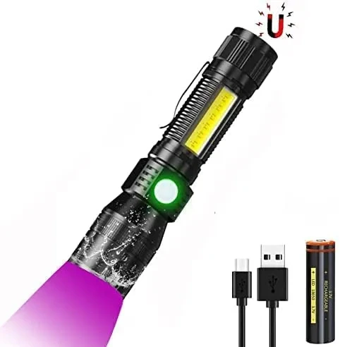 TORCHE 3IN1 S016-6000 UV RED WHITE RECHARGEABLE FLASHLIGHT