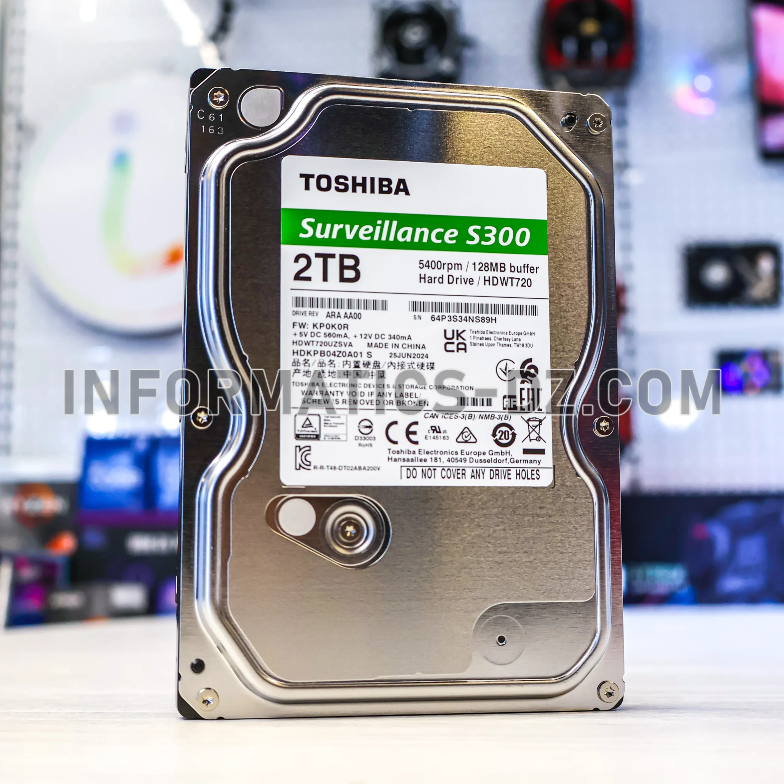 Toshiba Surveillance S300 HDD – 2TB, 4TB, 6TB, 8TB
