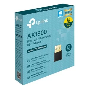 TP-LINK Archer TX20U Nano Adaptateur USB nano Wi-Fi 6 Dual Band AX1800 (AX1201 + AX574)