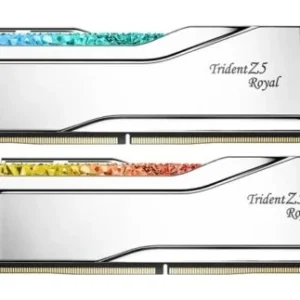 UDIMM DDR5 16GO X1 6400MHZ CL32 GSKILL TRIDENT Z5 ROYAL ARGB SILVER
