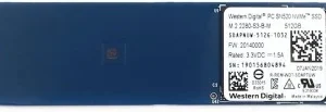 WESTERN DIGITAL WD SN520 NVME SSD 512GB