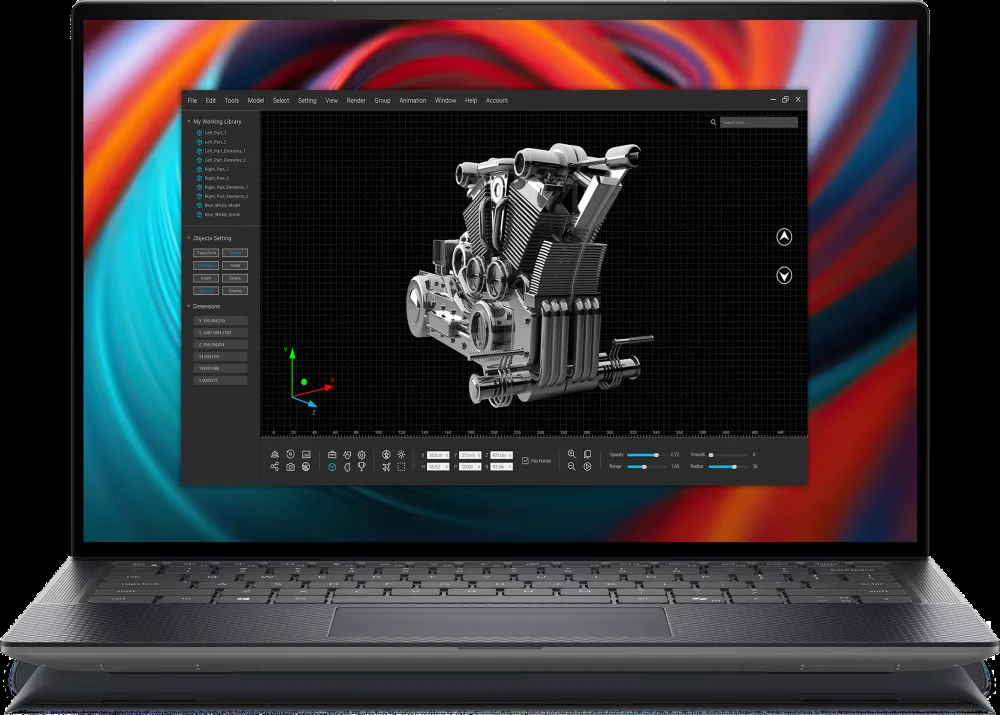 WORKSTATION DELL PRECISION 5490 ULTRA 7 155H RAM 16GB DDR5 7500MHZ 1Tb SSD RTX A1000 06GB 14" QHD TACTILE