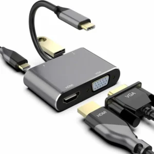 ADAPTATEUR 4IN1 TYPE C TO HDMI / USB 3.0 / VGA / TYPE C