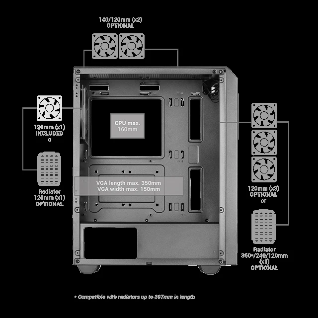 BOITIER GAMER MARS GAMING MC-Q3 BLACK – Image 3