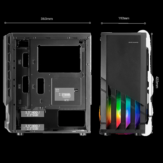 BOITIER GAMER MARS GAMING MC-X2 BLACK – Image 3
