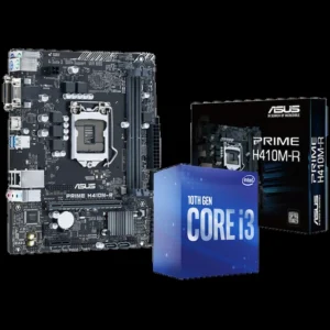 BUNDLE CPU INTEL CORE I3 10110F + CARTE MERE ASUS H410M-R