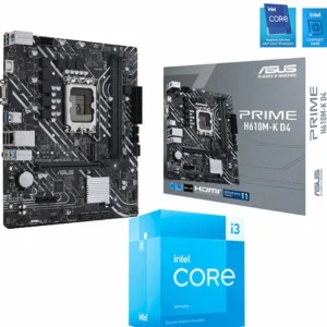 BUNDLE CPU INTEL CORE I3 13100F + CARTE MERE ASUS H610-MKD4