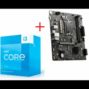 BUNDLE CPU INTEL CORE I3 13100F + CARTE MERE MSI H610 M-E