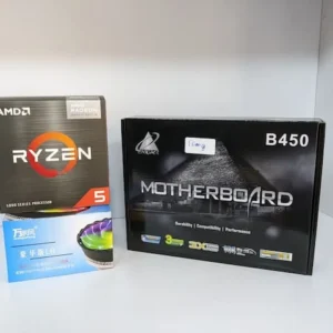 BUNDLE CPU RYZEN 5 5600G + CARTE MERE ENIGMA B450 VONTILO LED