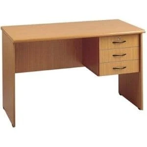 BUREAU 1.40M SIMPLE 3 TIROIRS