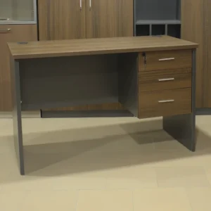 BUREAU 1.60 ODESK 3 TIRIORS AVEC SUPORT CLAVIER MARON / GRIS
