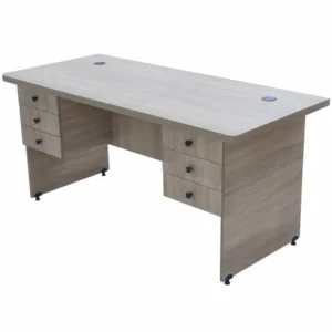 BUREAU 1.60M SIMPLE 6 TIROIRS