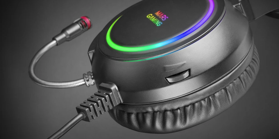 CASQUE MARS GAMING MHRGB NOIR / BLANC – Image 3