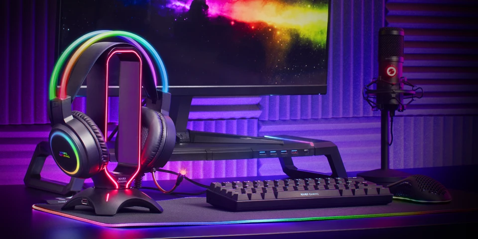 CASQUE MARS GAMING MHRGB NOIR / BLANC – Image 8