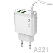 CHARGEUR TELEPHONE - LDNIO 321 15.5W TYPE C