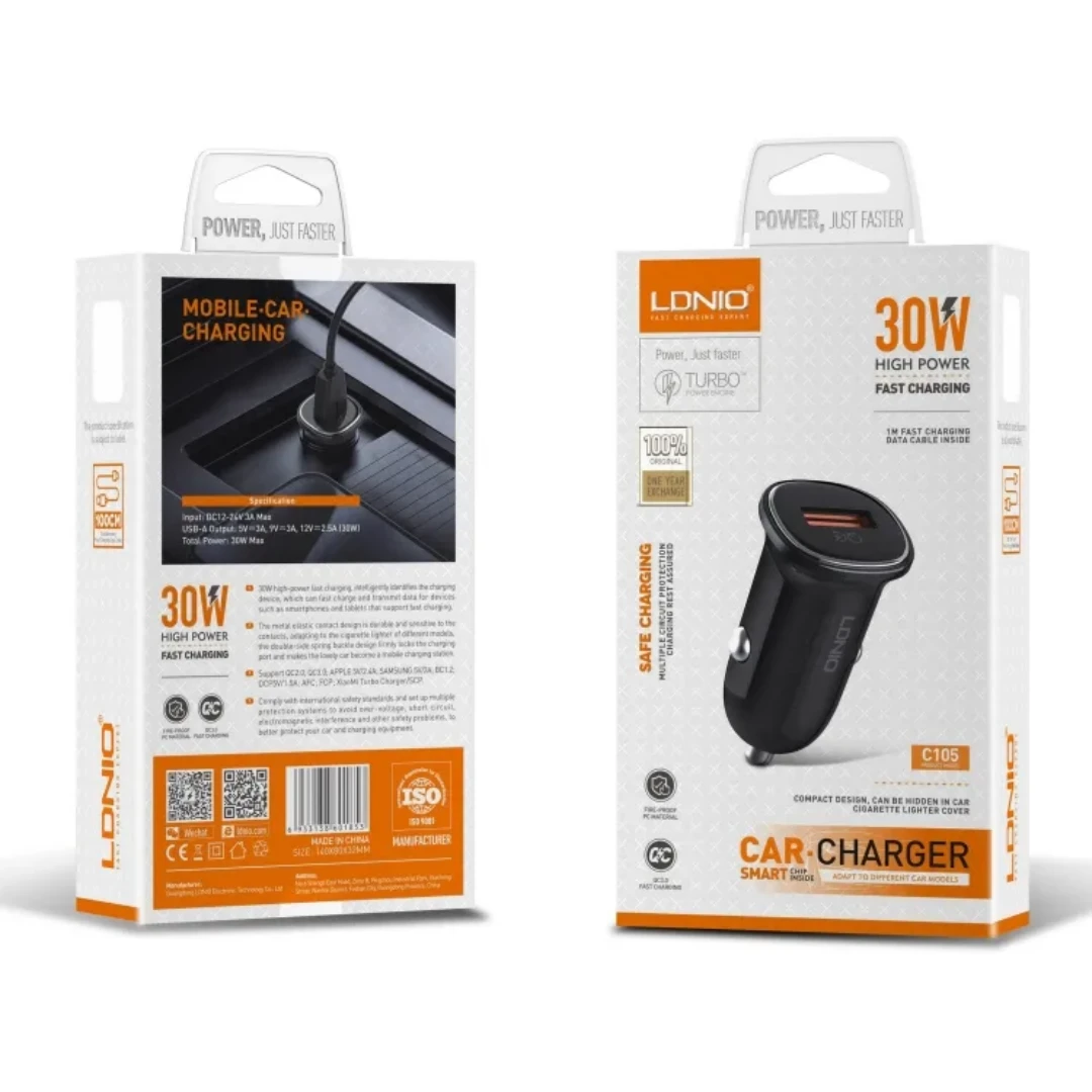 CHARGEUR TELEPHONE - LDNIO C105 USB 30W / VOITURE – Image 7