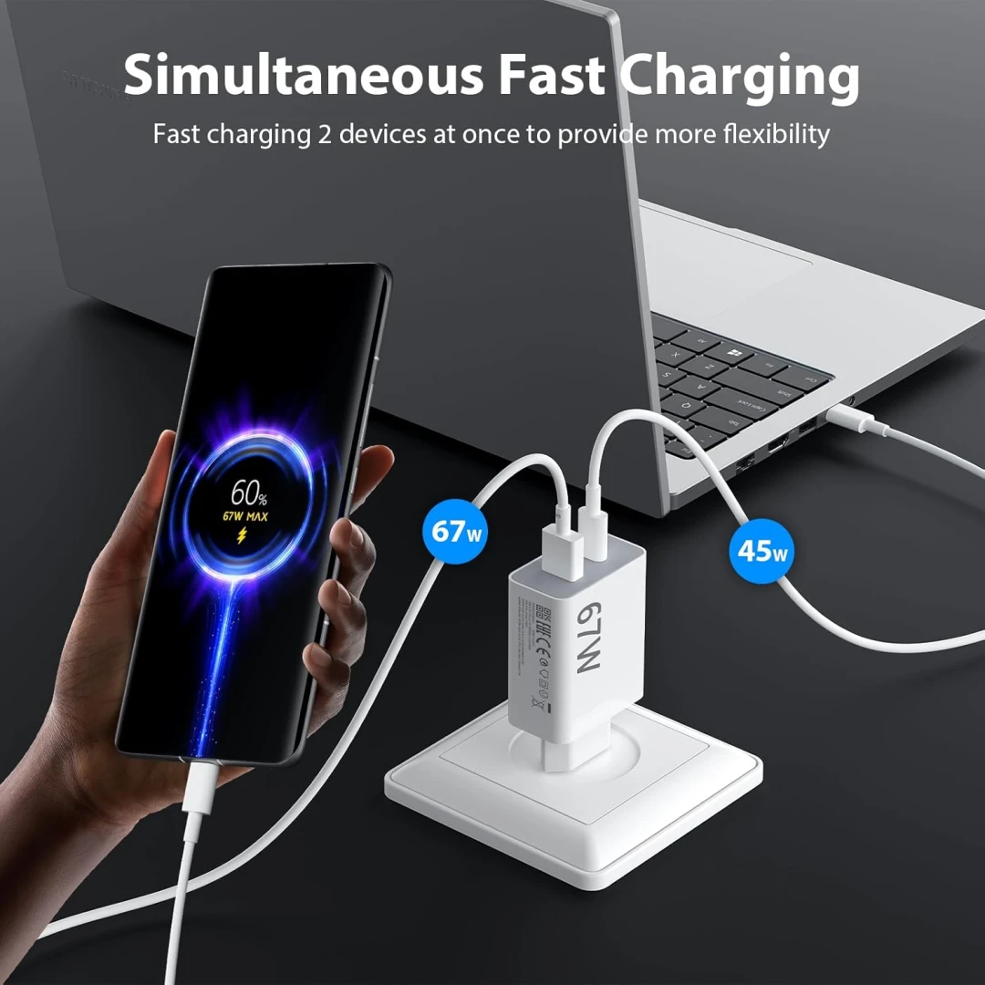 CHARGEUR XIAOMI 67W TYPE C / USB – Image 4
