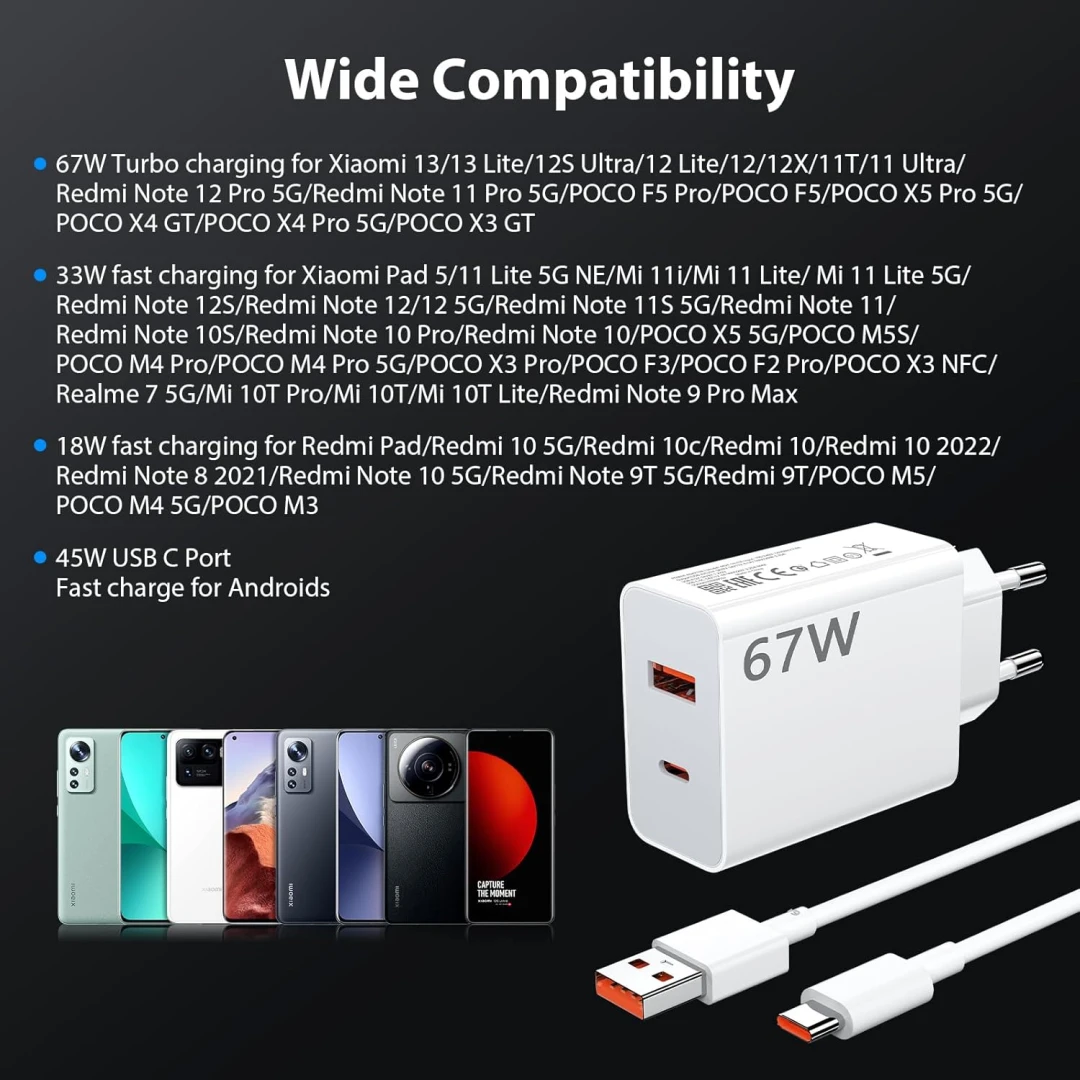 CHARGEUR XIAOMI 67W TYPE C / USB – Image 5