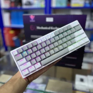 CLAVIER GAMER SANS FIL MAGMA FIORA 60% GREY F61G RGB MECANIC BLUE SWITCH