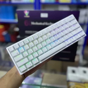 CLAVIER GAMER SANS FIL MAGMA FIORA 60% WHTE F61W RGB MECANIC RAID SWITCH