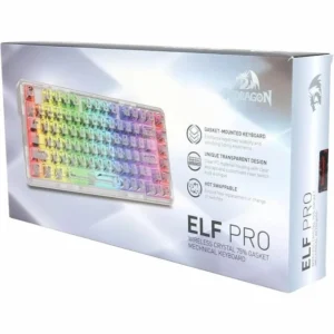 CLAVIER GAMER SANS FIL REDRAGON CRYSTAL ELF PRO K649CT RGB MECANIC 75%