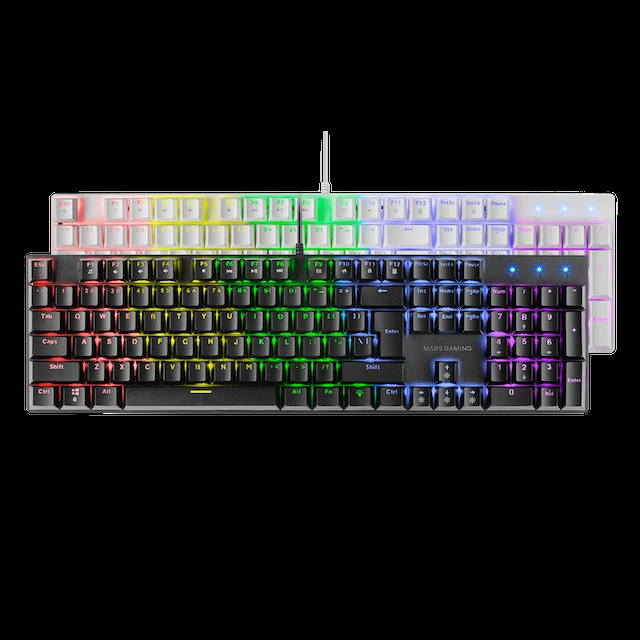 CLAVIER MARS GAMING MK422W RED SWITCH WHITE MECANIQUE