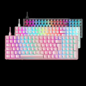 CLAVIER MARS GAMING MKULTRA 96% RGB MECANIQUE ROSE / BLANC