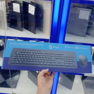 COMBO CLAVIER / SOURIS SANS FIL PCOM 8300 RECHARGABLE