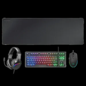 COMBO MARS GAMING MCP-RGB3 4 IN 1 CLAVIER / SOURIS / CASQUE / TAPIS